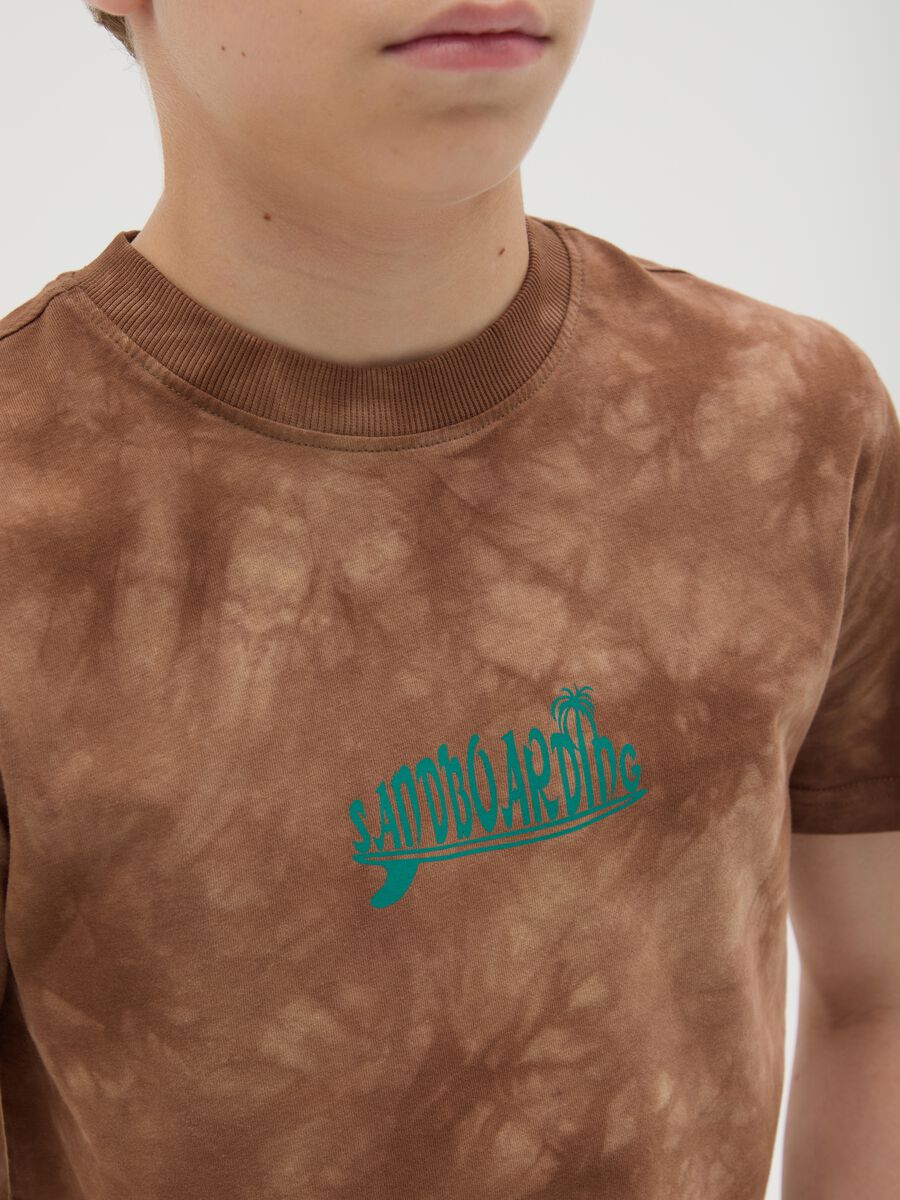 Boys' pure cotton regular fit brown T-shirt_1