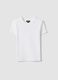White fitted stretch cotton t-shirt for girls_3