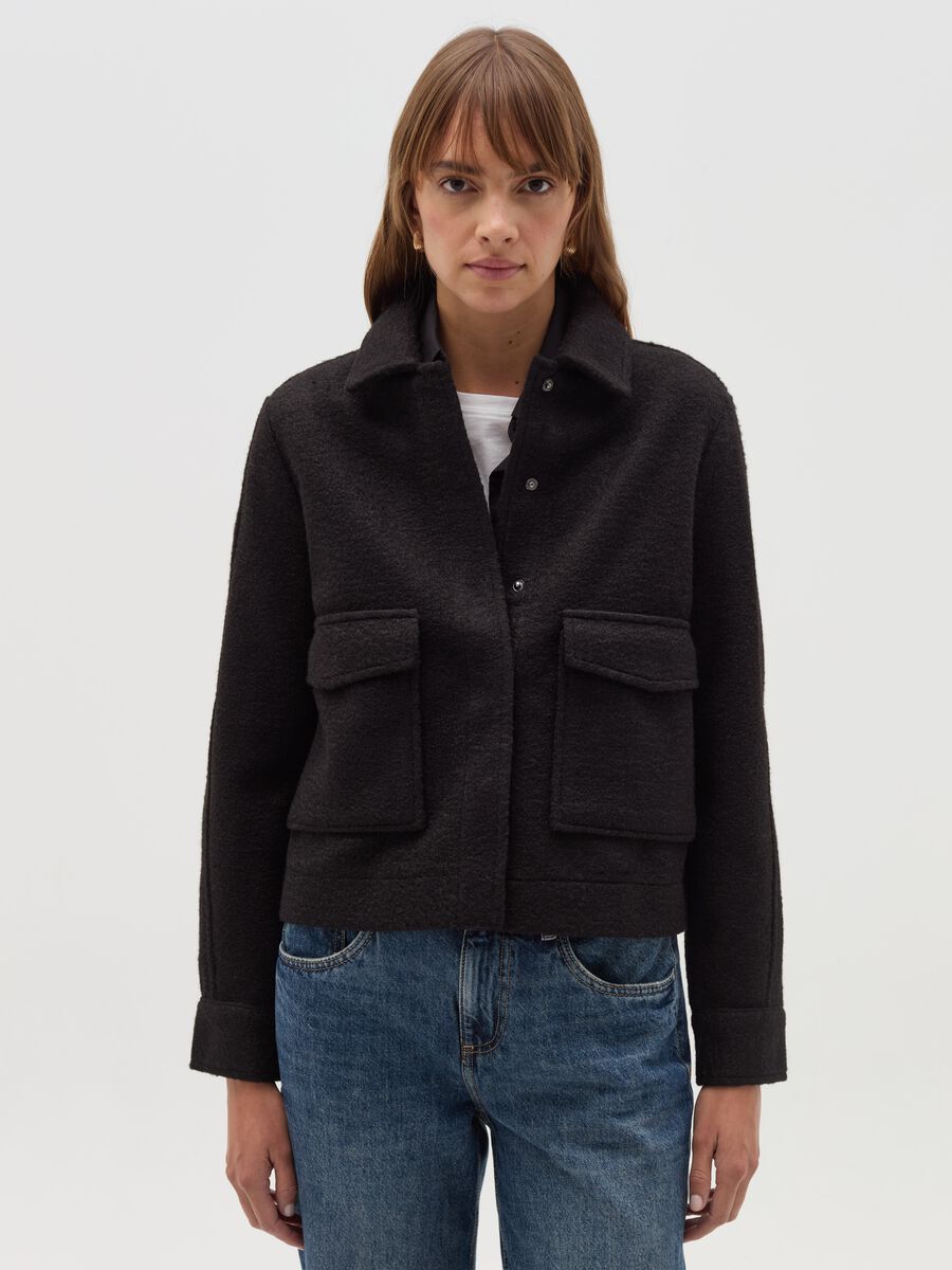 Short jacket with collar_0