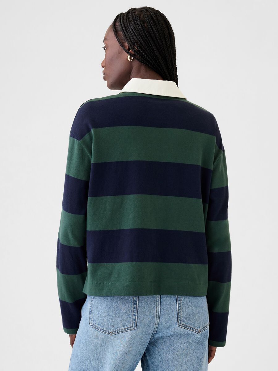 Striped polo shirt with long sleeves_2