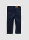 Children's trousers in blue corduroy and cotton_1