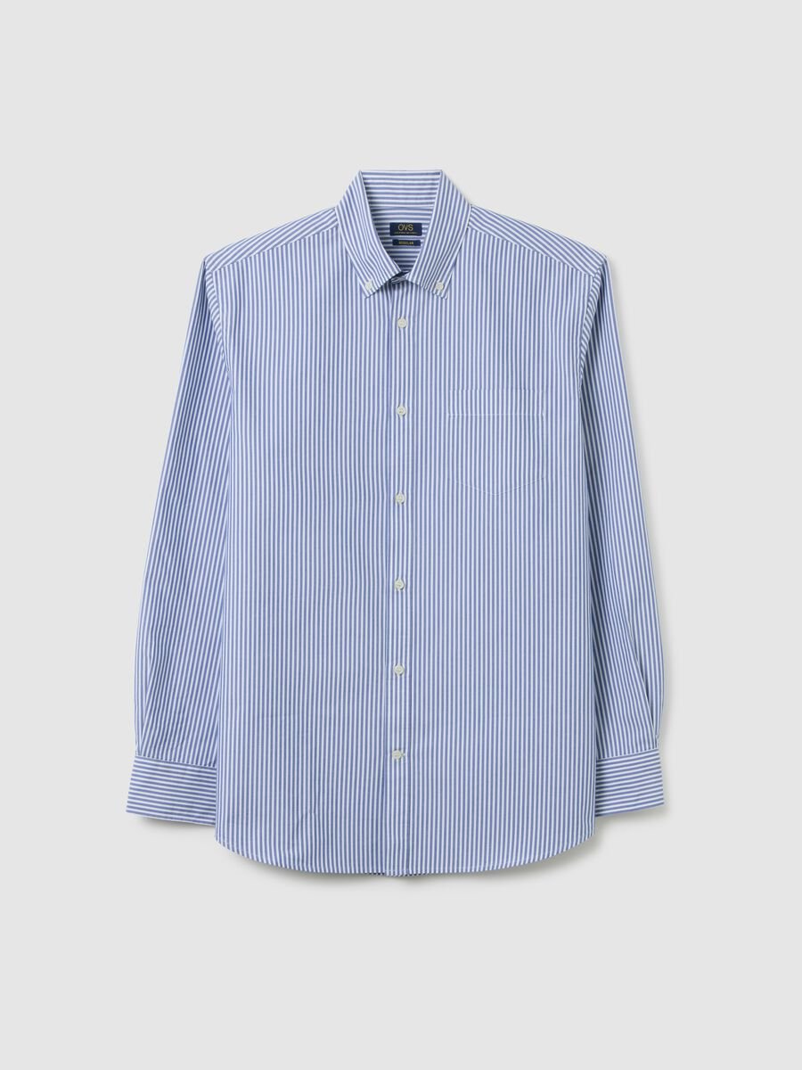 Multicolour cotton blend regular fit shirt_4