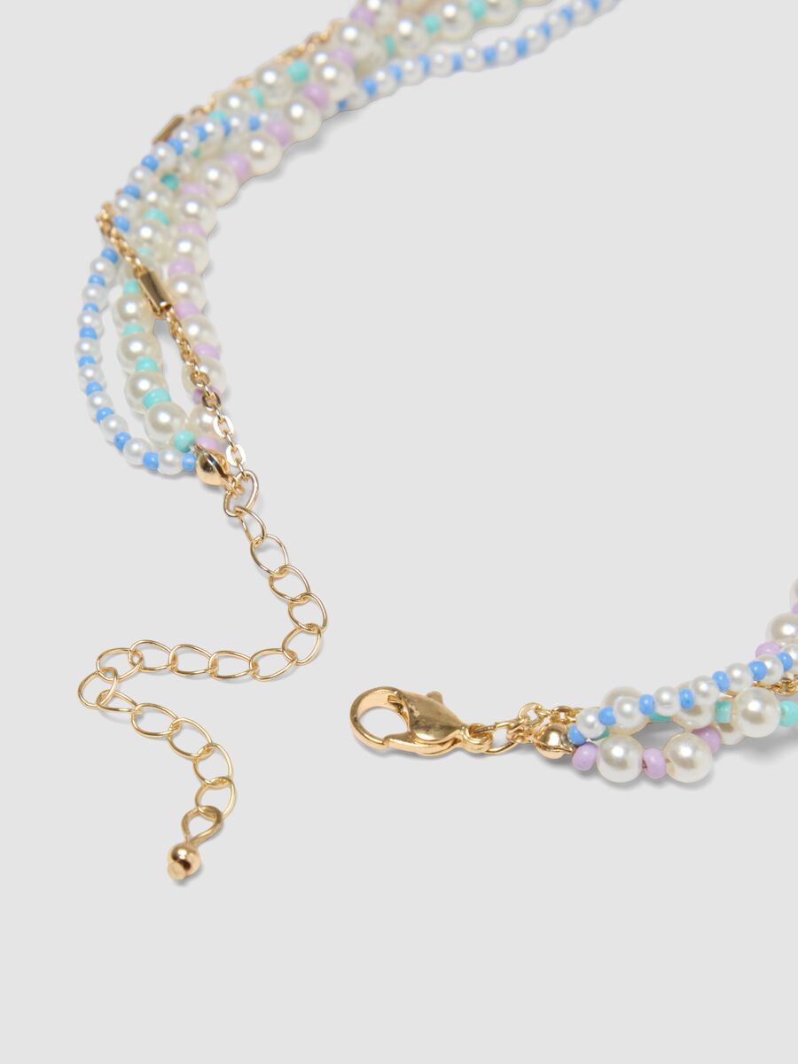 Collana multicolor regolabile con ciondoli marini_2