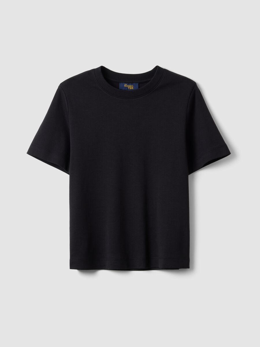 Relaxed fit black pure cotton T-shirt_4