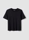 Relaxed fit black pure cotton T-shirt_4