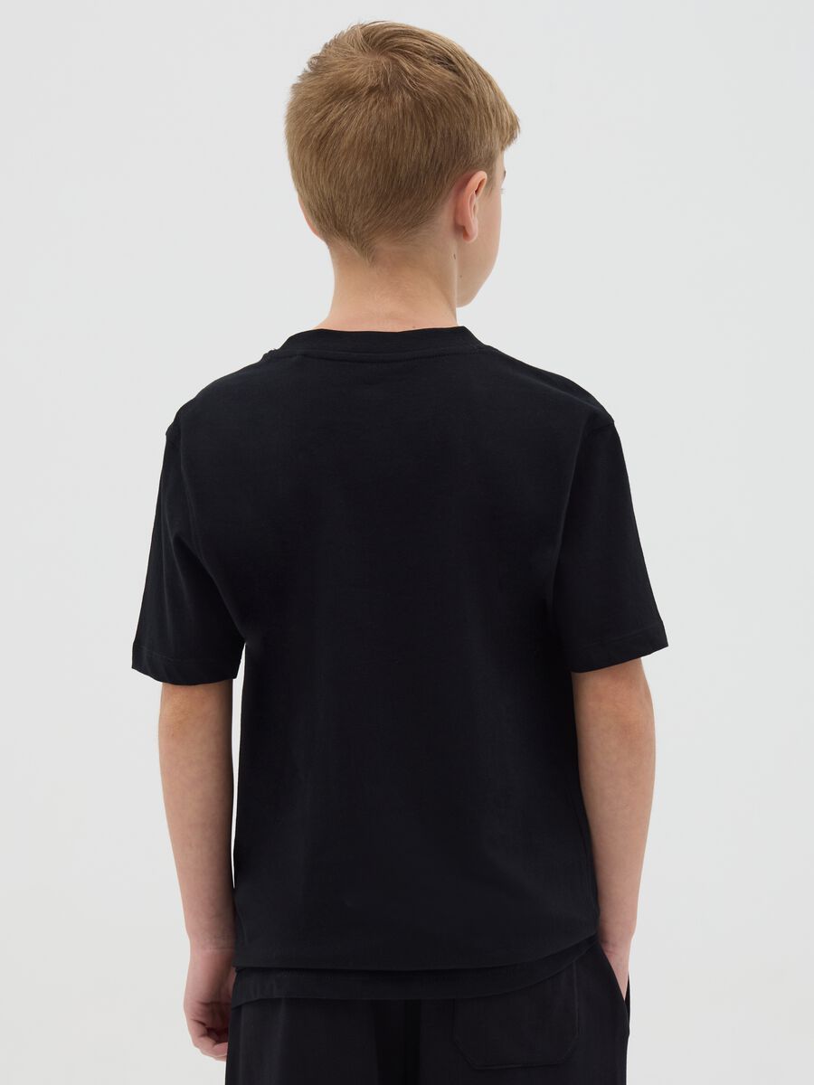 T-shirt in cotone con stampa teschio "Nice Try!"_2