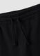 Black pure cotton relaxed cargo joggers for boys_4
