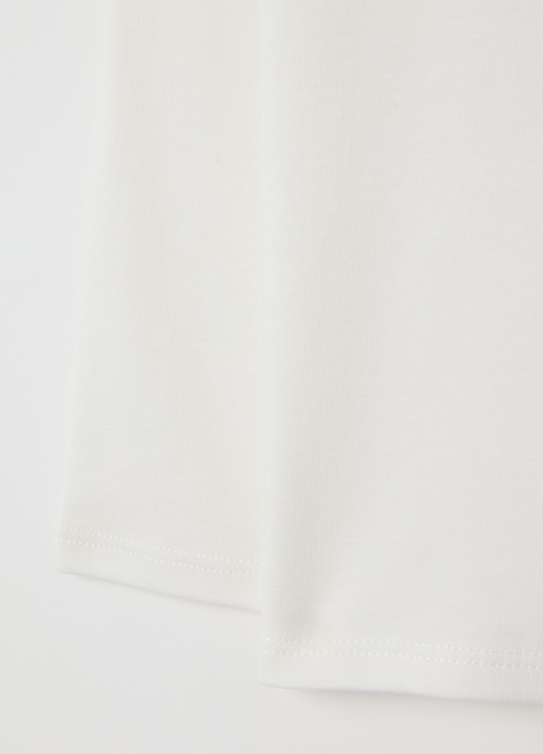 Polo da neonata in puro cotone bianca regular fit