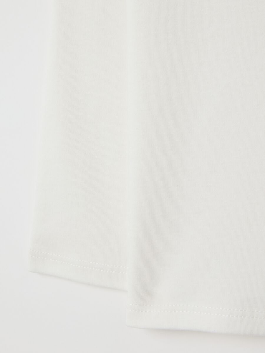 Polo da neonata in puro cotone bianca regular fit_3