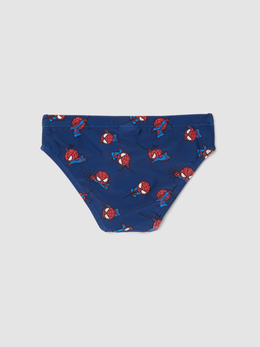 Blue Spider-Man Print Swim Briefs for Boys_1