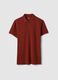Polo rossa in puro cotone a maniche corte regular fit_4