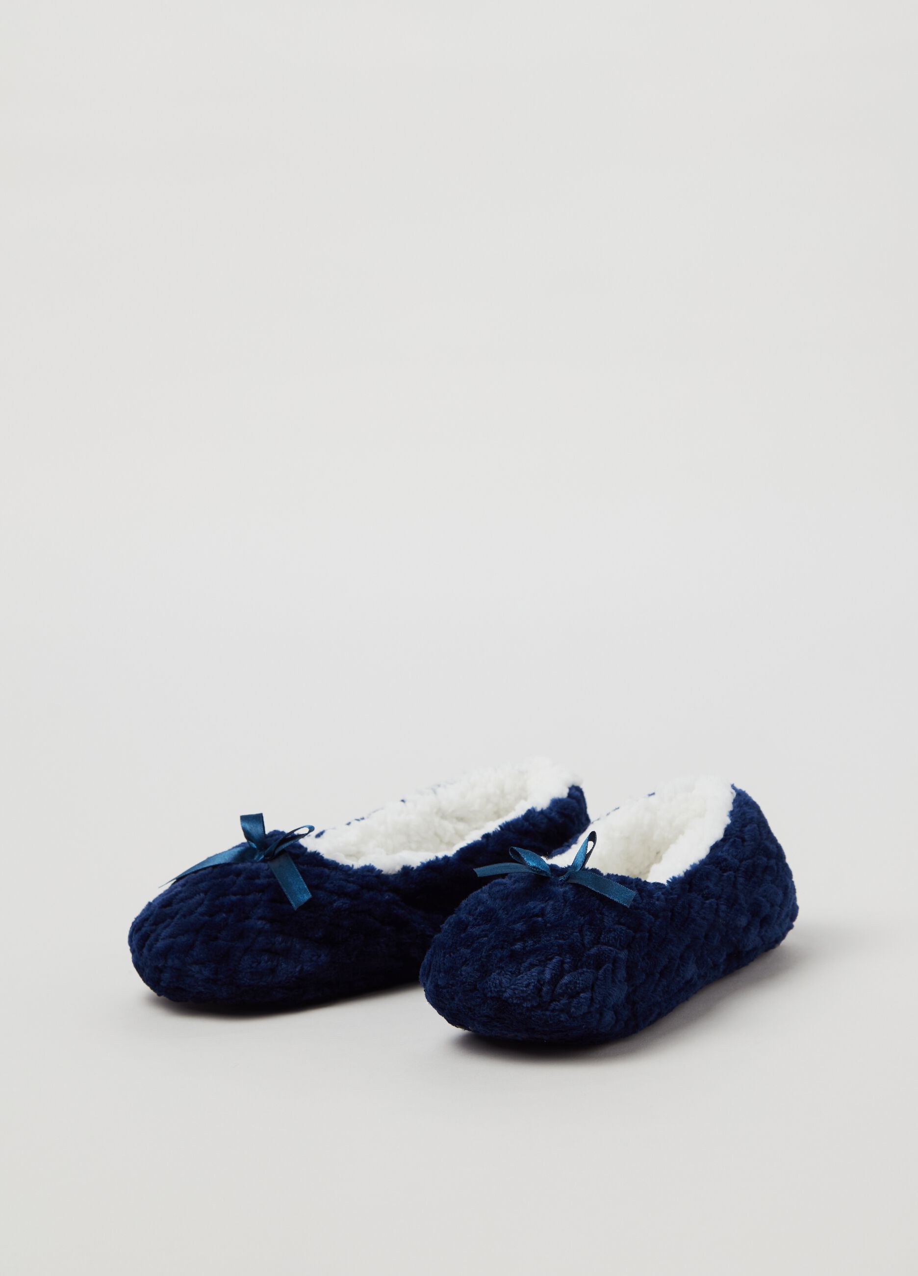 Pantofole ballerina con trama geometrica_1