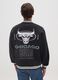Black cotton blend bomber jacket of the Chicago Bulls_2