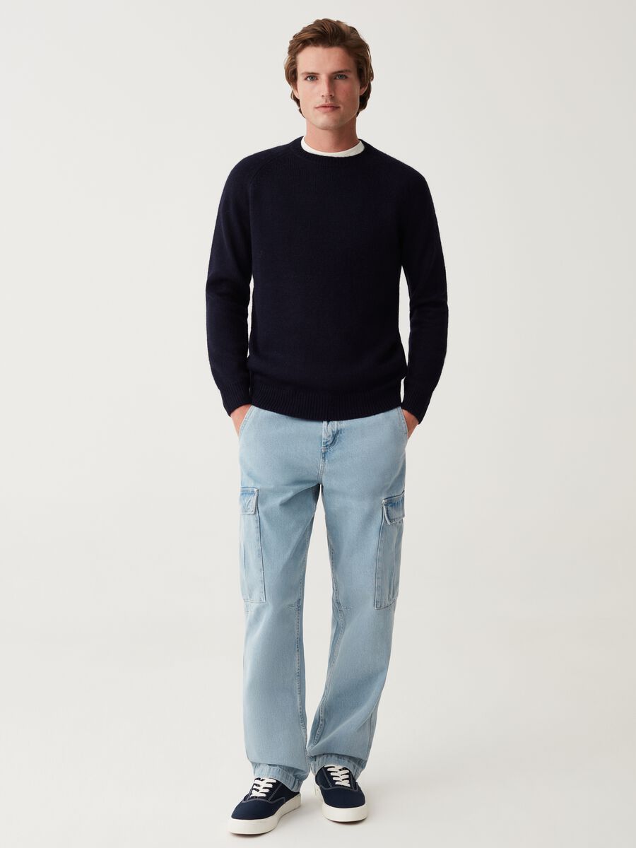 Jeans cargo acid wash_0