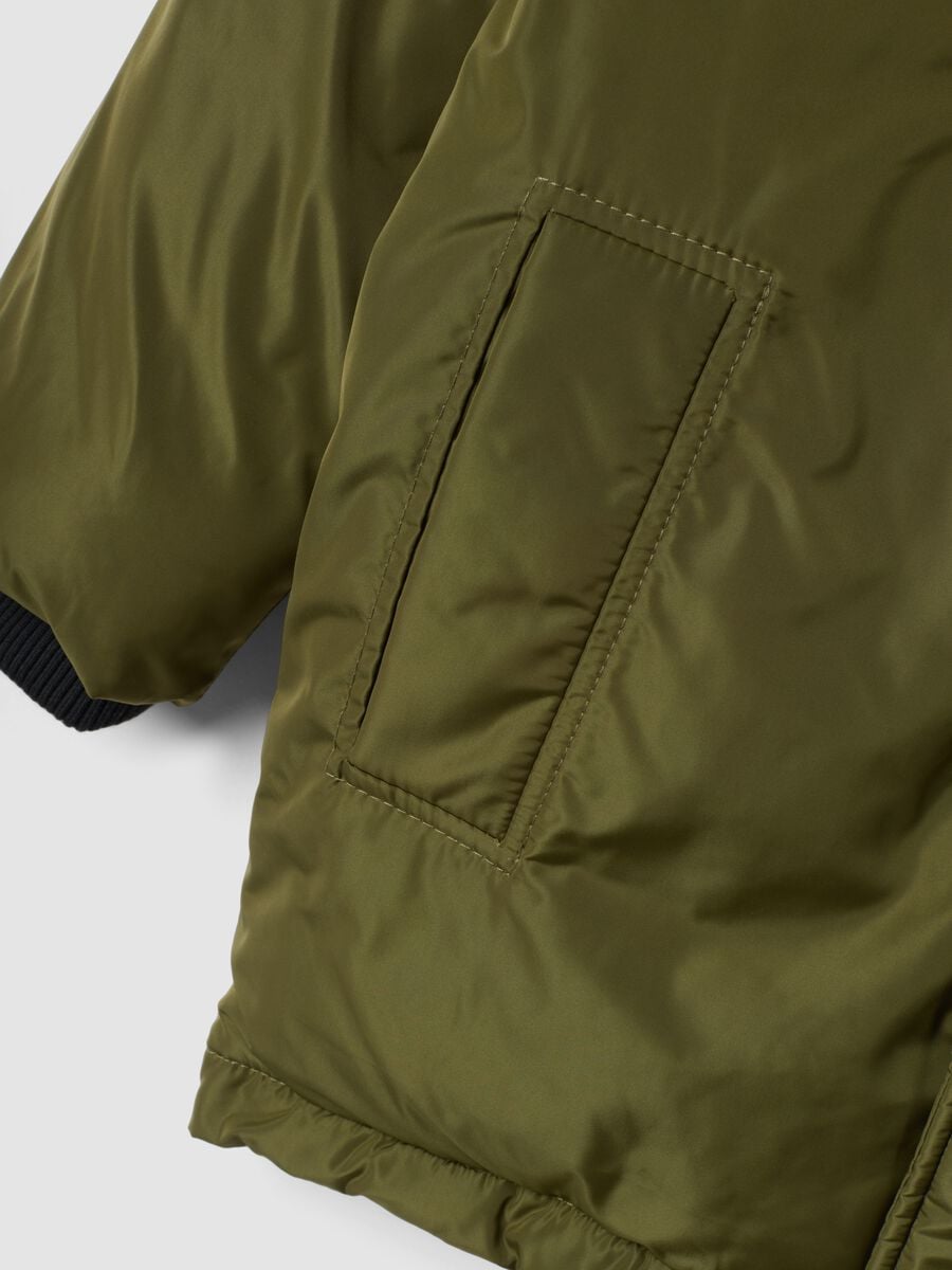 Olive green padded hooded jacket_3