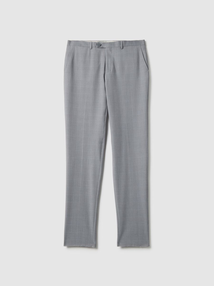 Grey Slim Fit Lined Suit_1