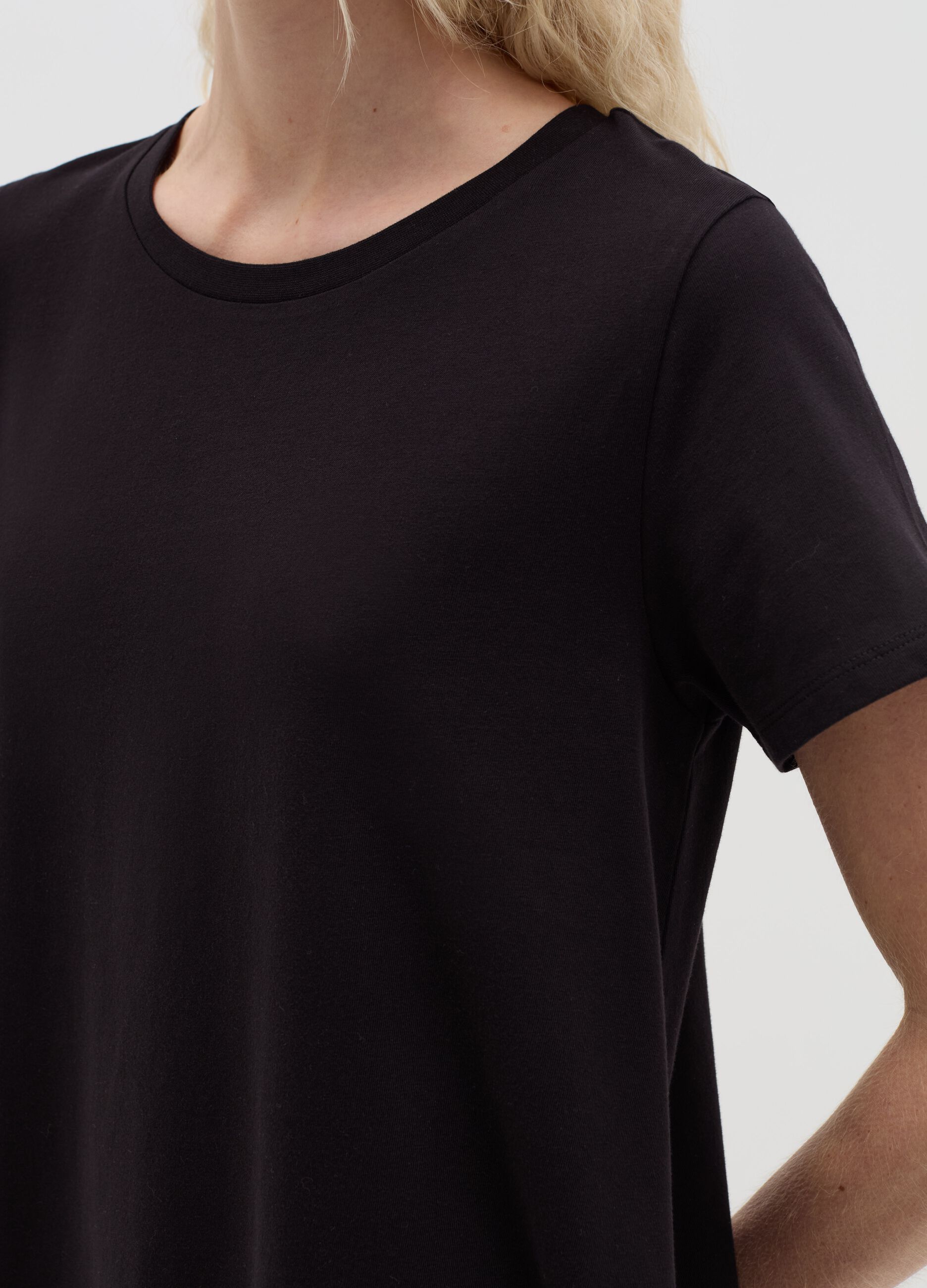 Essentials short black dress in cotton