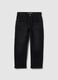 Black denim trousers for kids_0