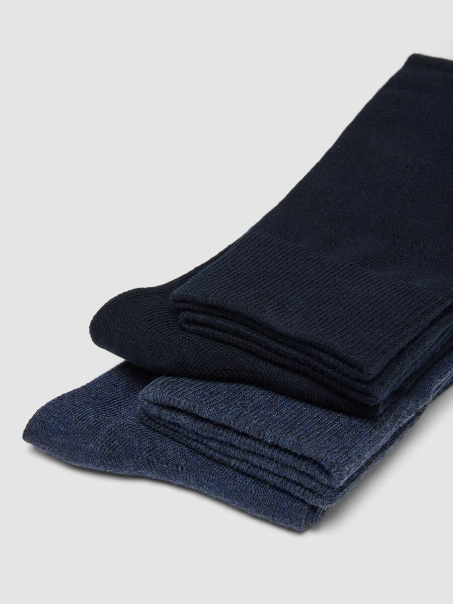 3-pack of long blue and black organic stretch cotton socks_1