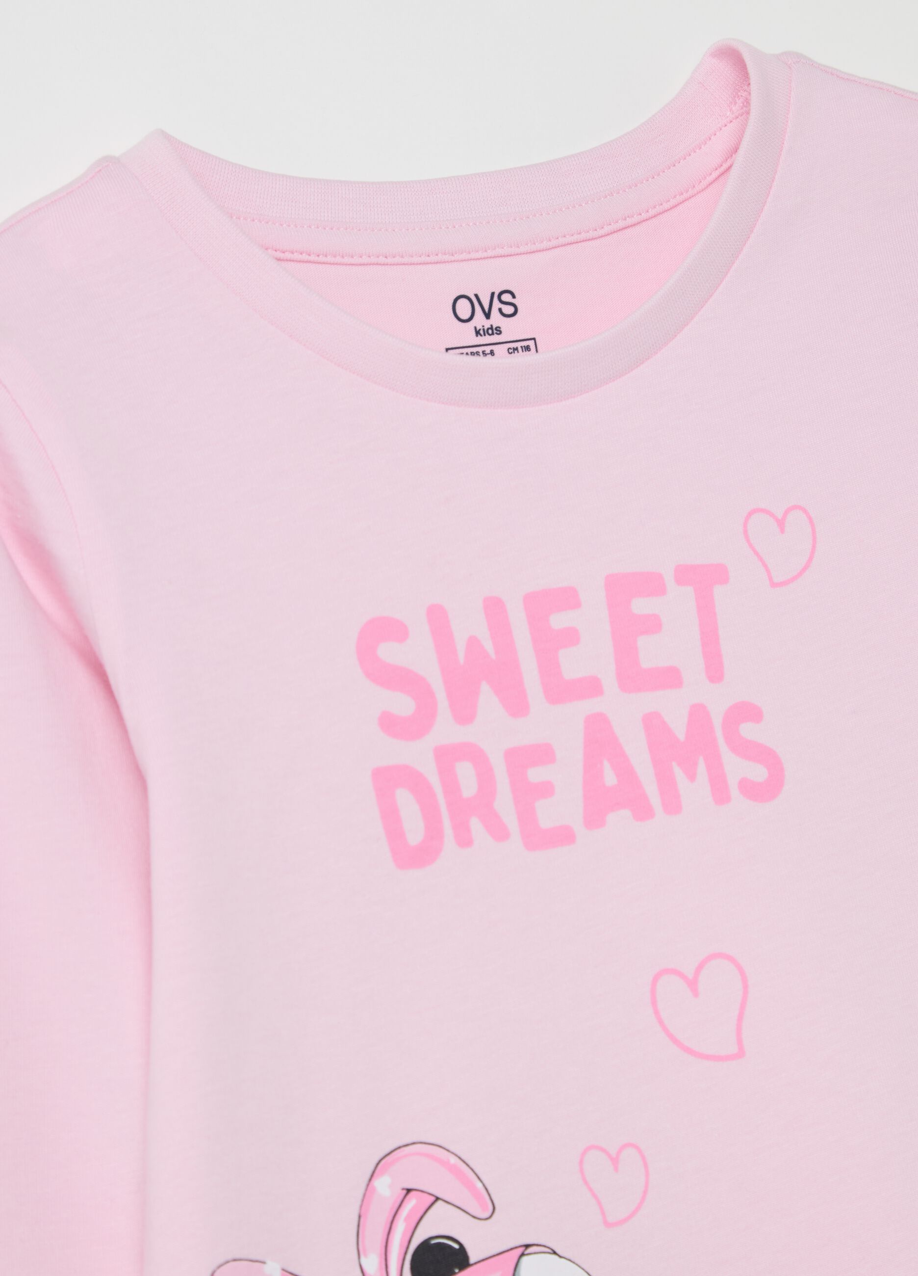 Cotton pyjamas with "Sweet Dreams" print