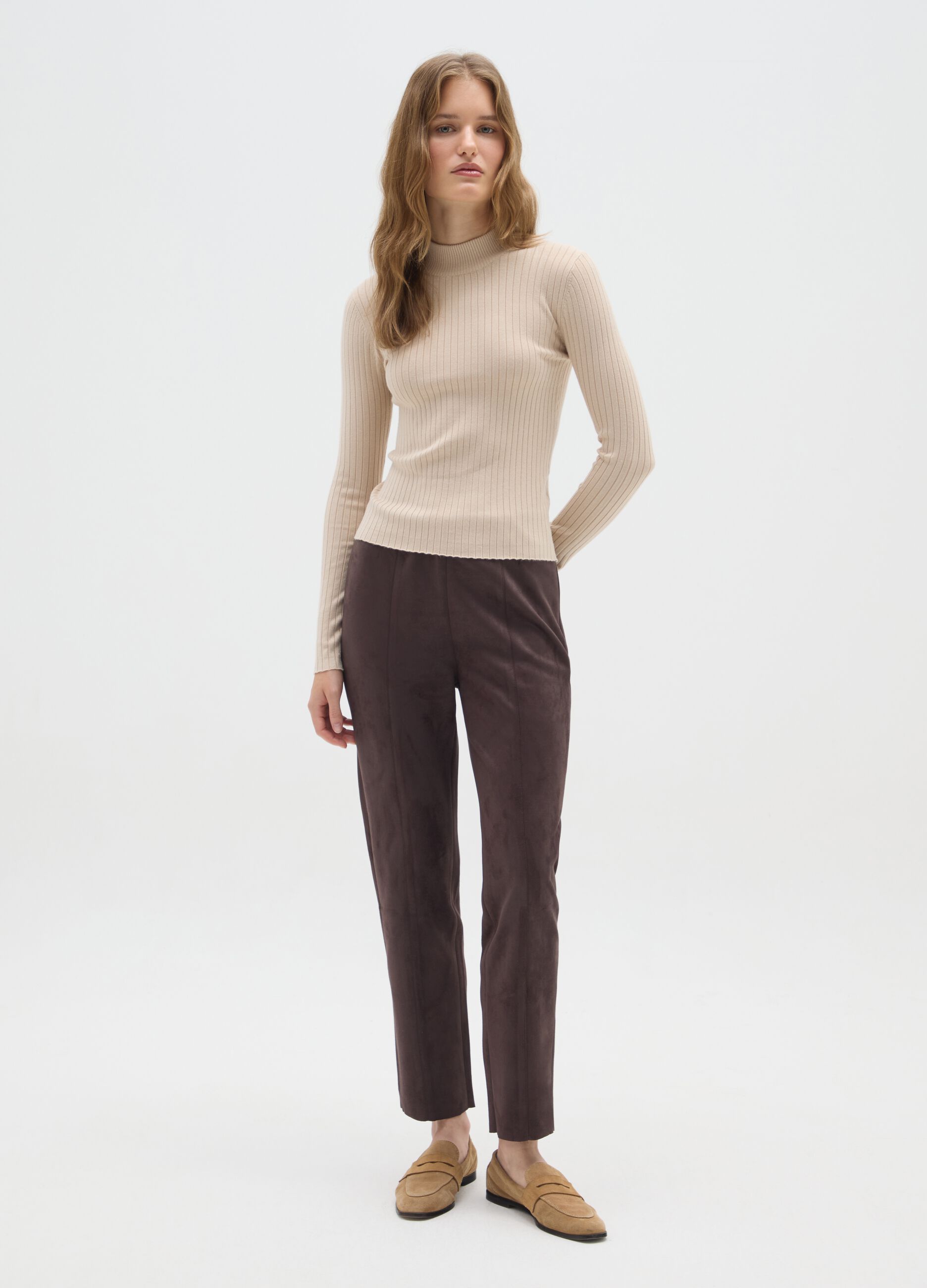 Brown Slim Fit Leggings