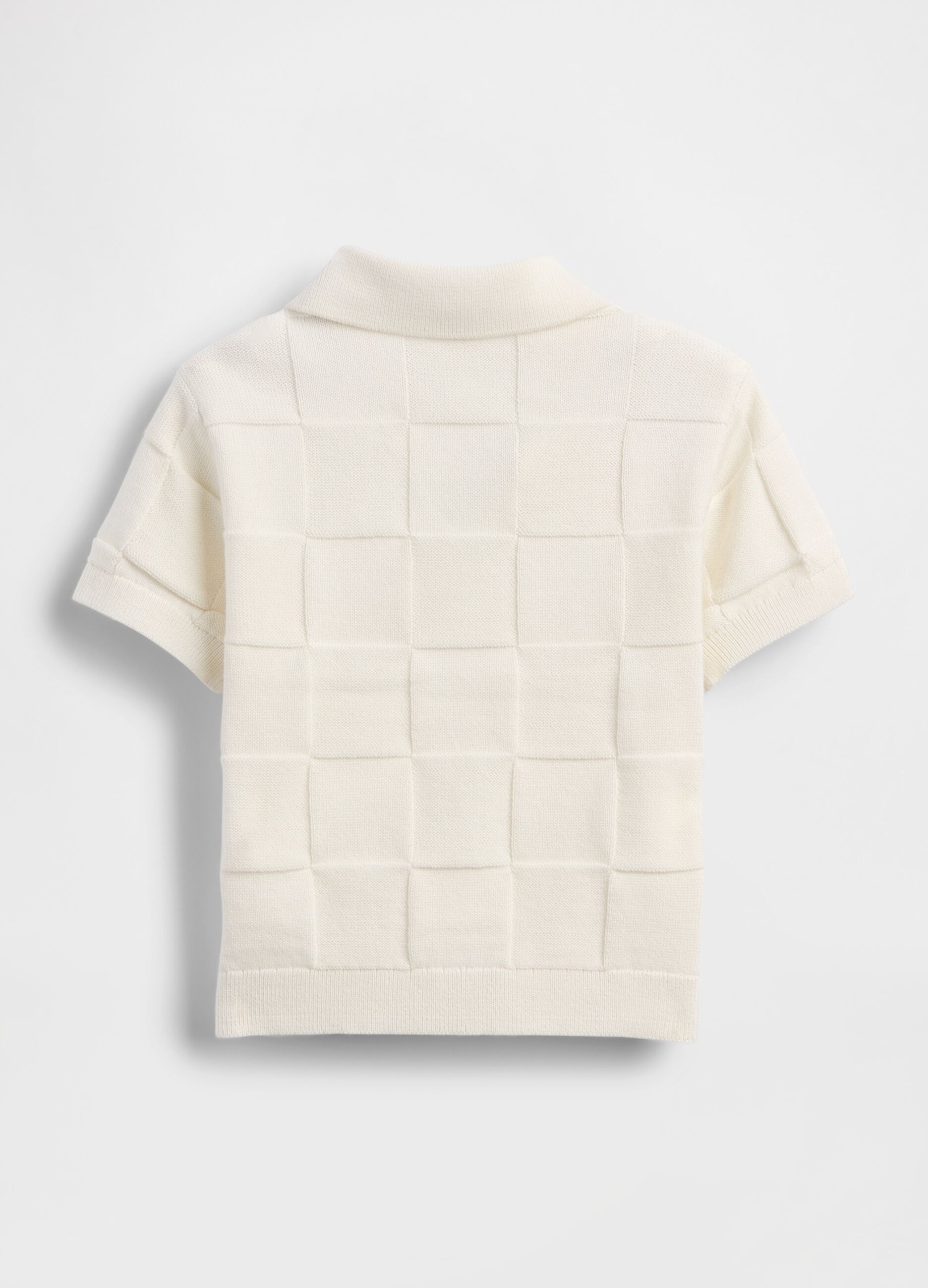 Short-sleeve polo shirt in pure cotton