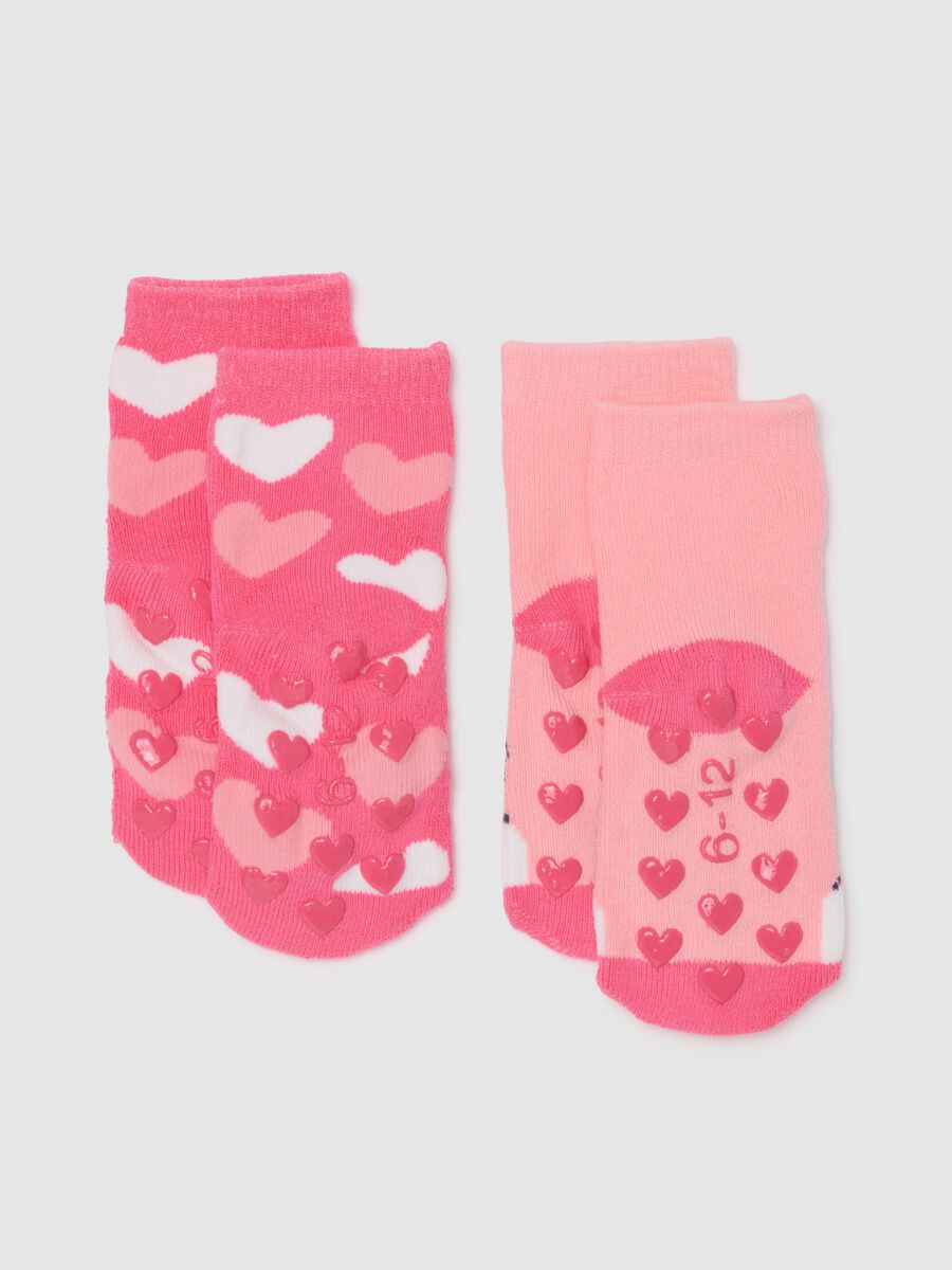 Pink non-slip socks for girls_1