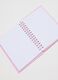 Agenda rosa con copertina rigida decorata_2