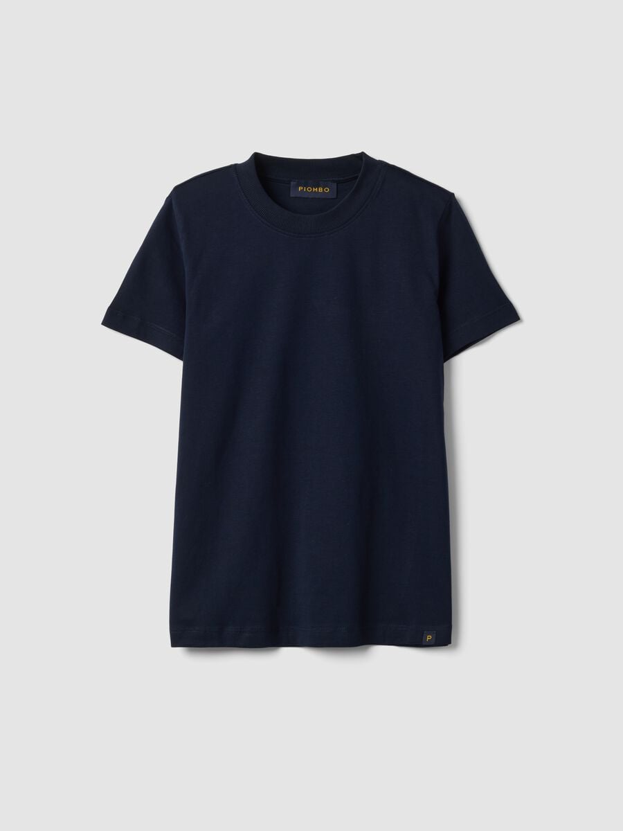 Blue Supima cotton short-sleeve regular-fit T-shirt_4
