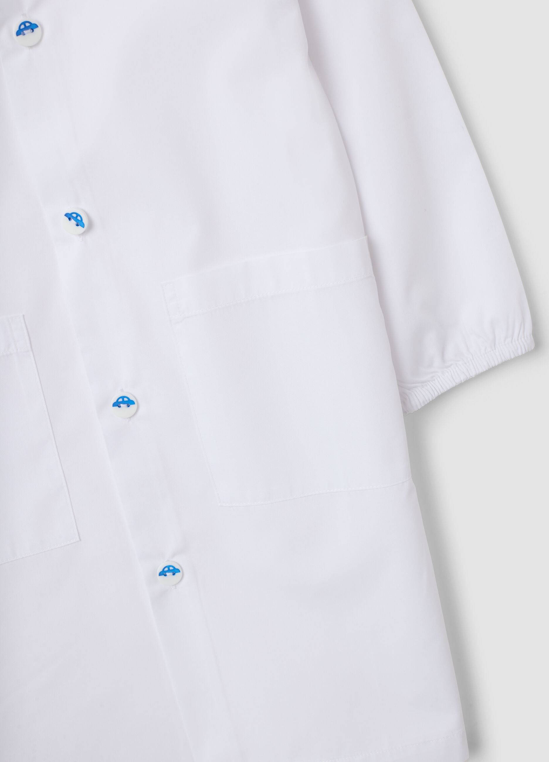 2-pack of white boys&rsquo; nursery smocks with classic collar