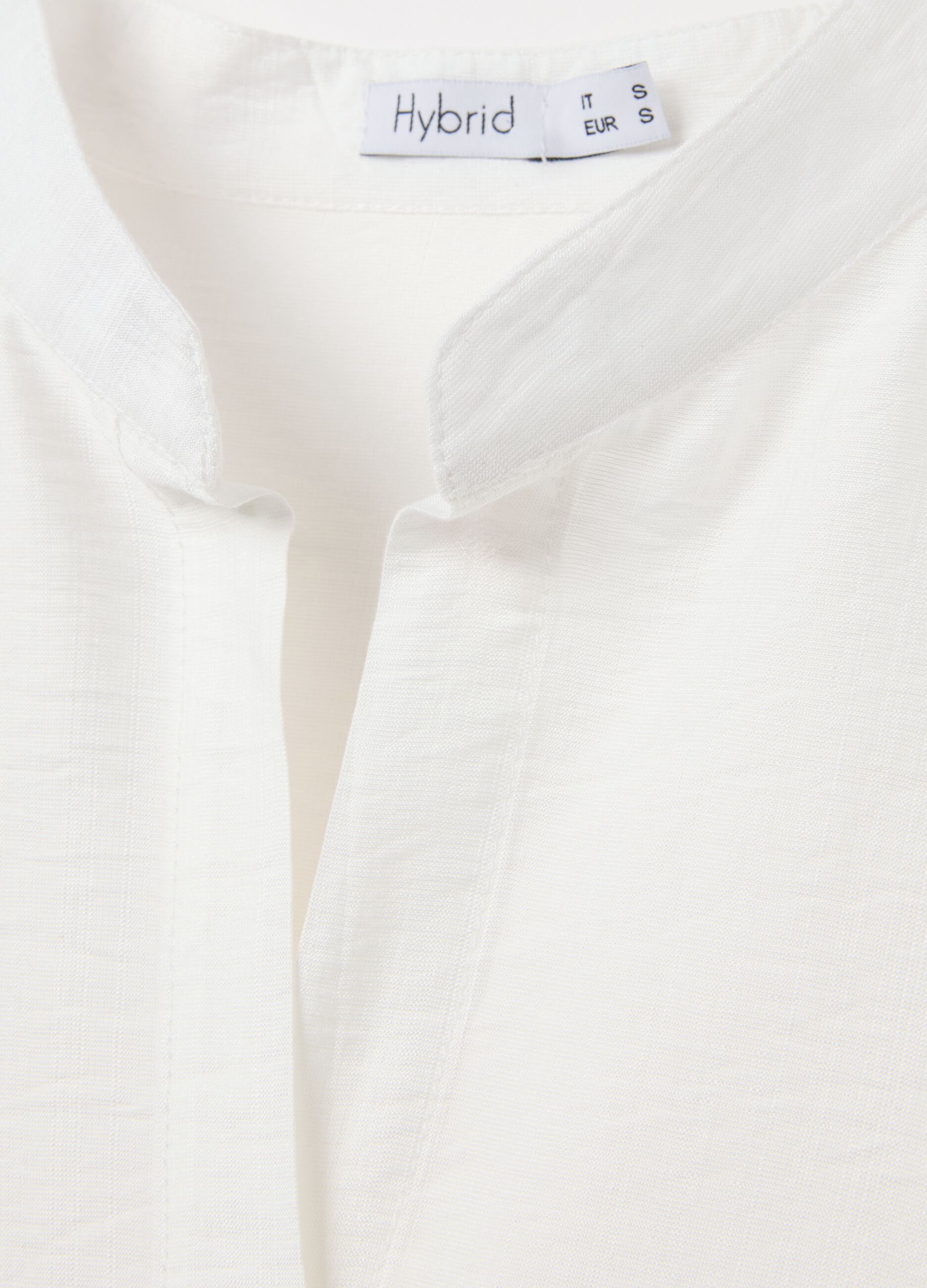 Women's white viscose blend shirt regular fit