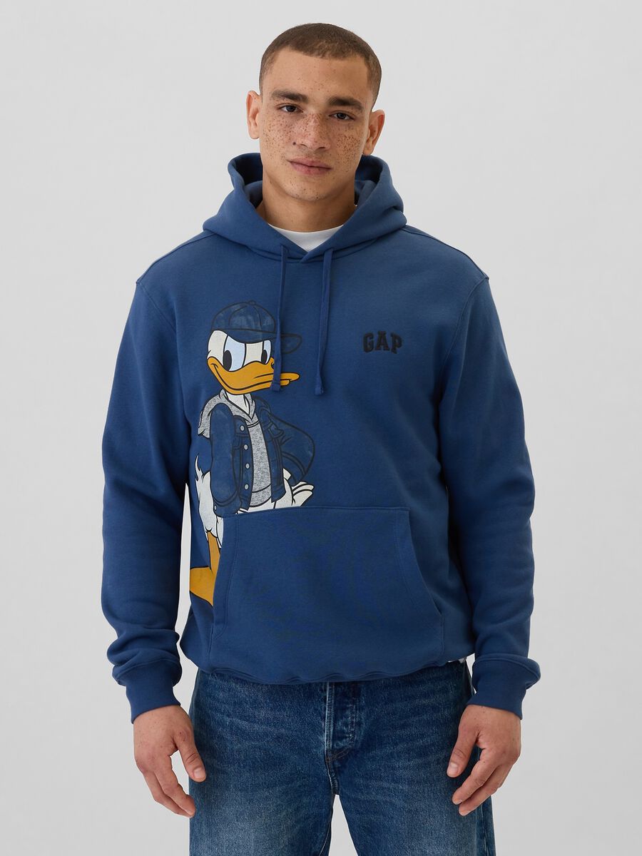 Felpa con cappuccio stampa Donald Duck_0