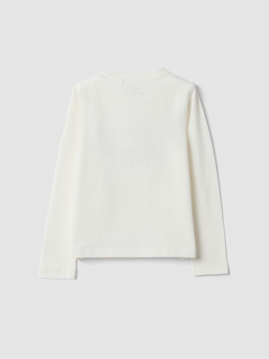 White stretch cotton crew-neck T-shirt_1