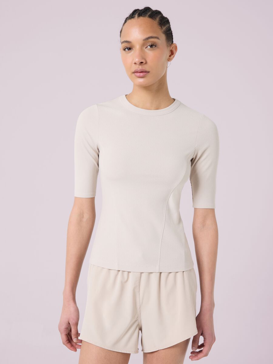 T-shirt in modal elasticizzato a costine ALTAVIA STUDIO_1