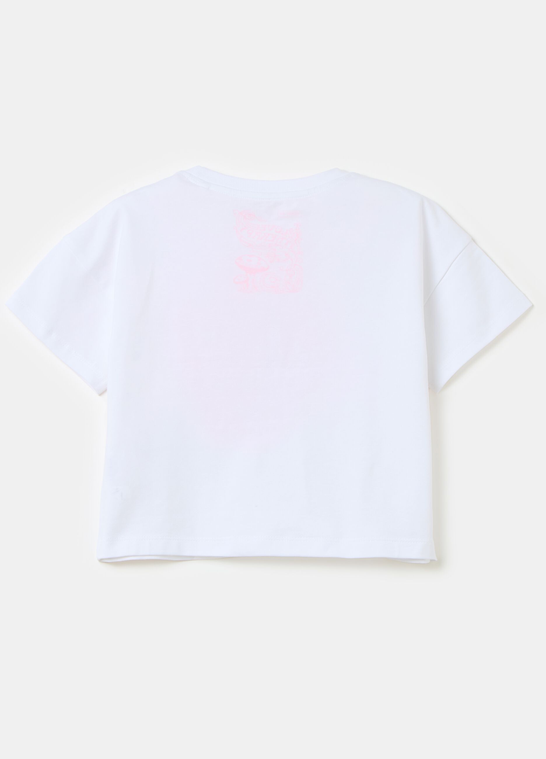 Cotton T-shirt with heart print