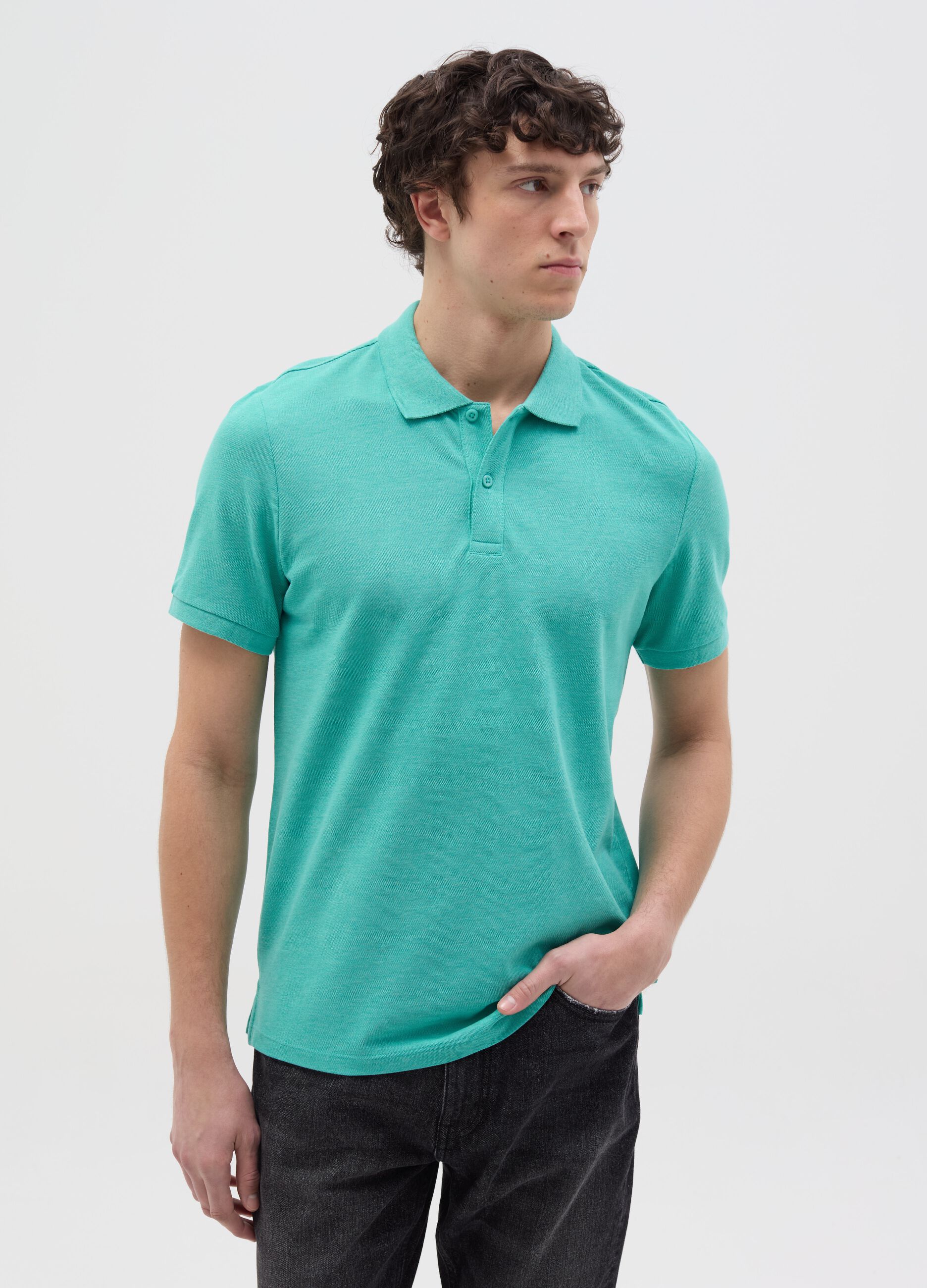 Regular-fit polo shirt in cotton