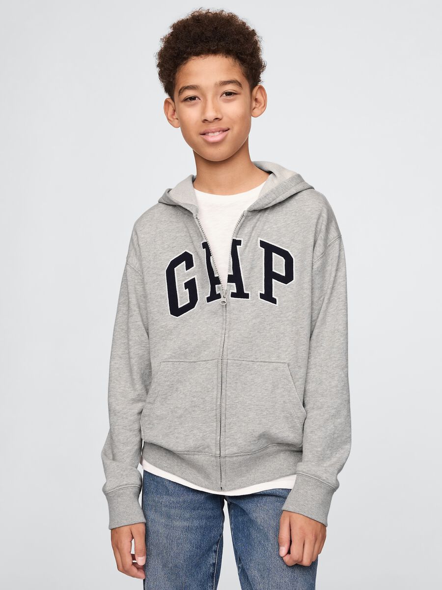 Full-zip cotton-blend hoodie_0