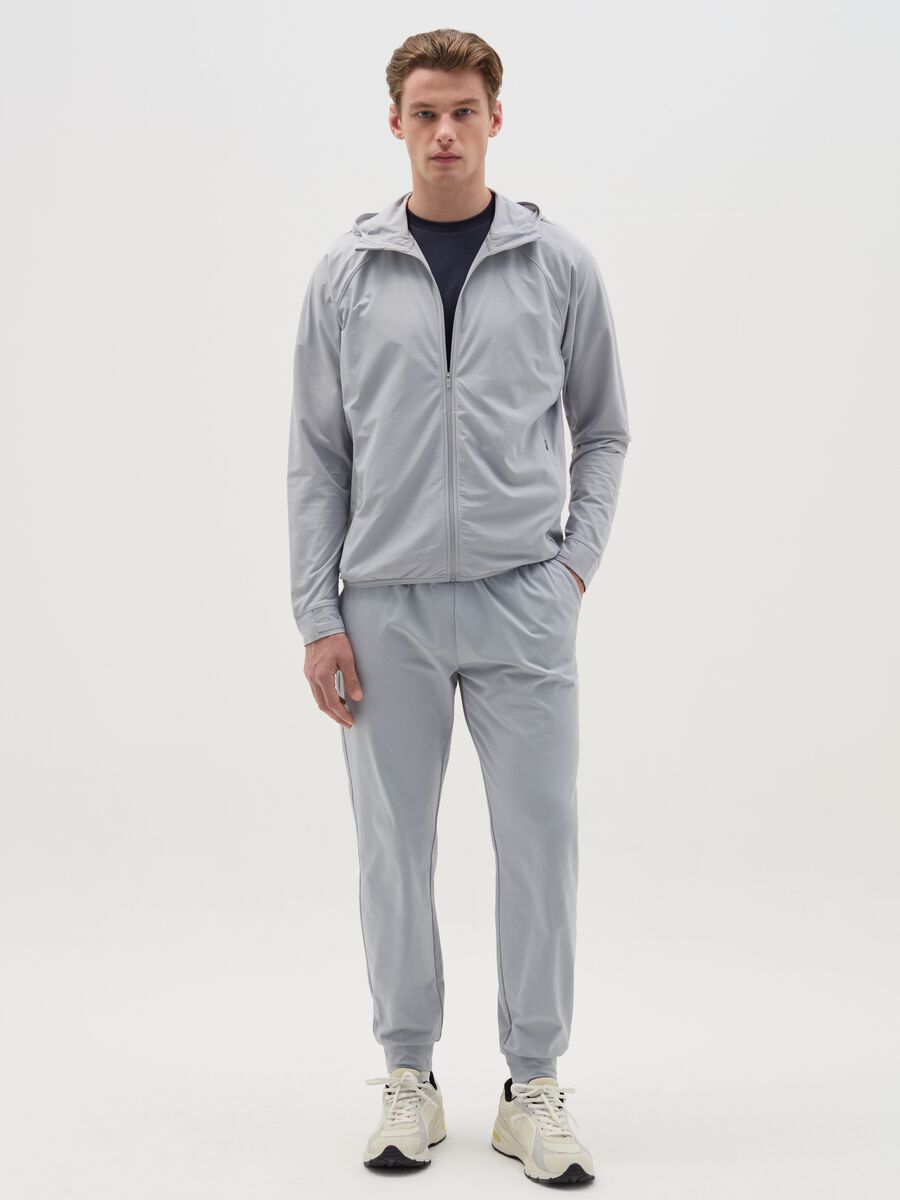 Technical fabric joggers with drawstring_0