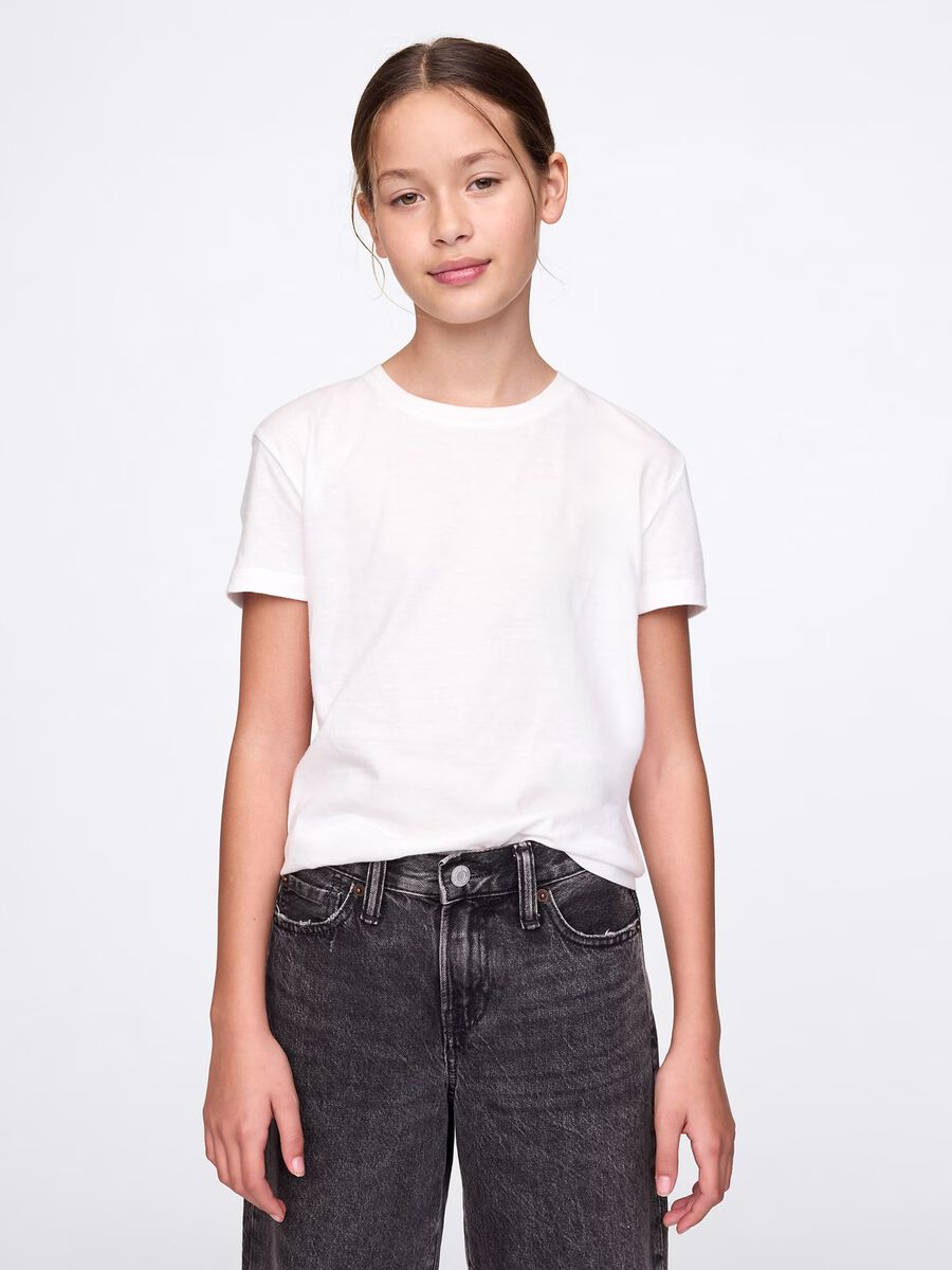 White cotton T-shirt_0