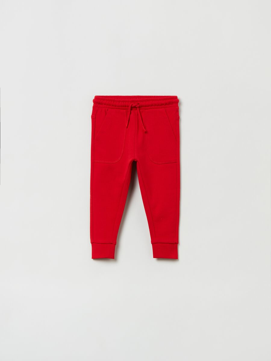 Joggers in felpa con coulisse_0