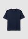 Blue pure cotton regular fit T-shirt_4