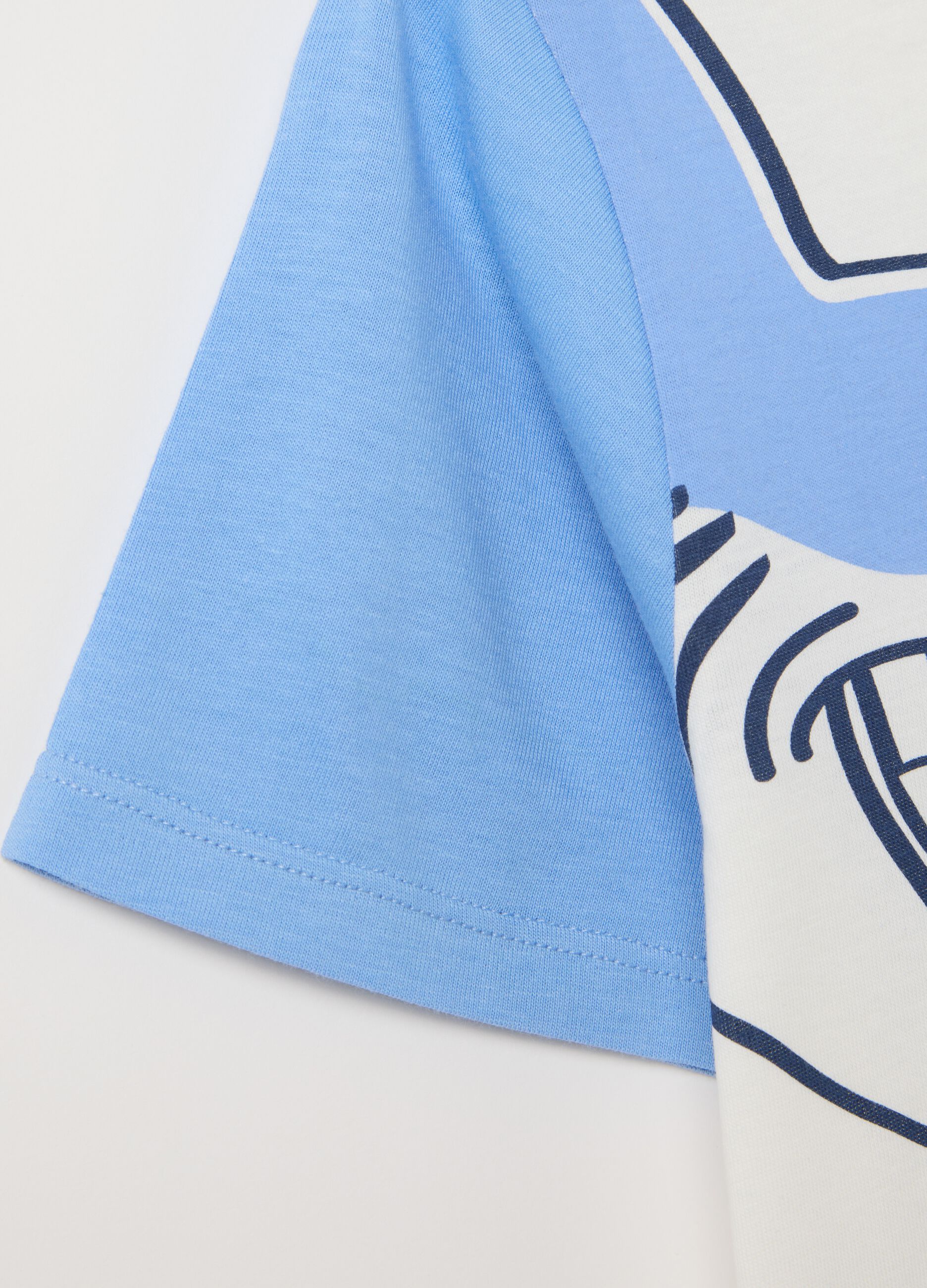 Boys' pyjamas with shark print in cotton
