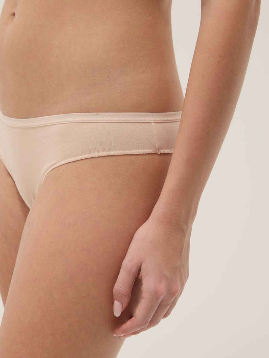 Multipack multicolour Brazilian briefs in stretchy cotton regular fit_3