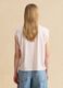 Pink short-sleeve T-shirt in lyocell and cotton blend_3