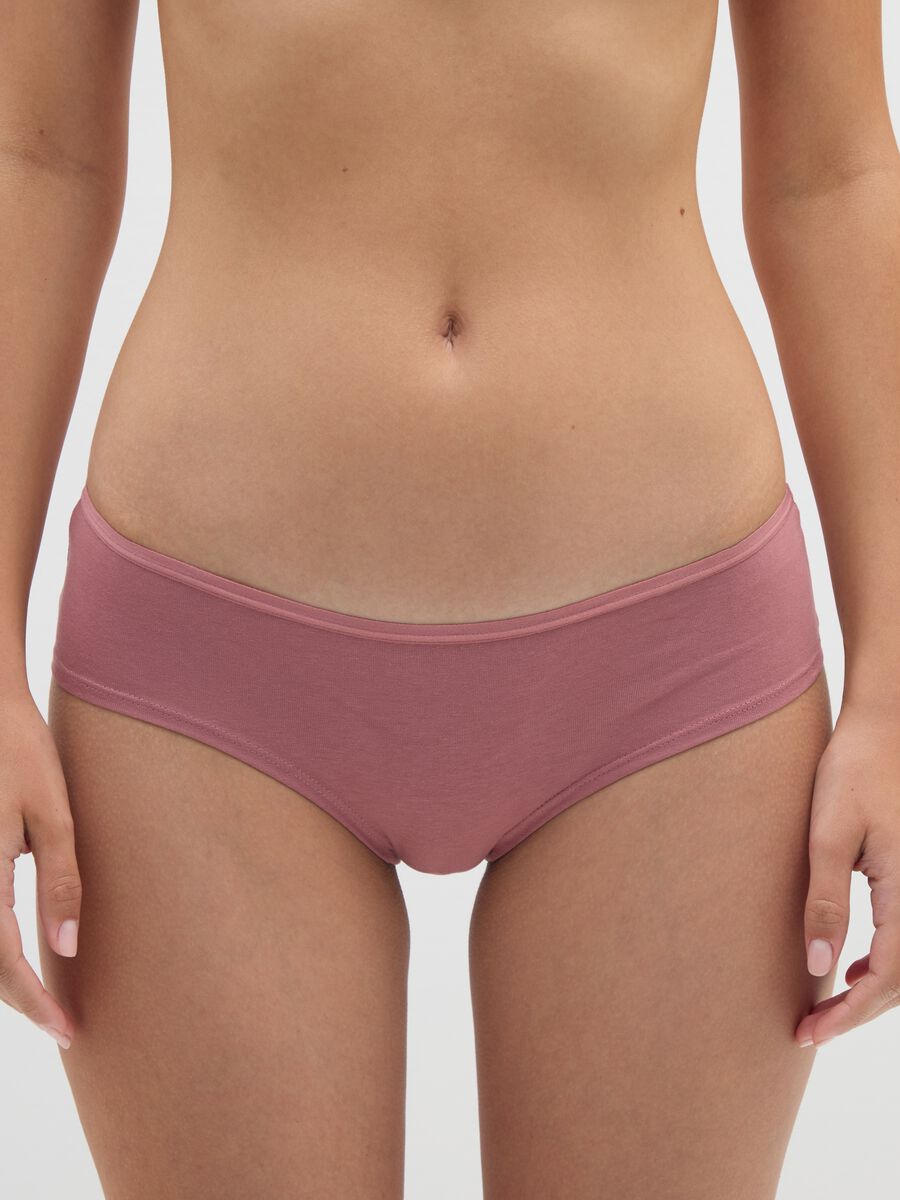 Set of pink stretch cotton multipack briefs_1