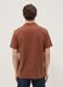 Brown short-sleeve stretch-cotton polo shirt_3