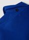 Cappotto blu in misto lana e viscosa con mantella_2