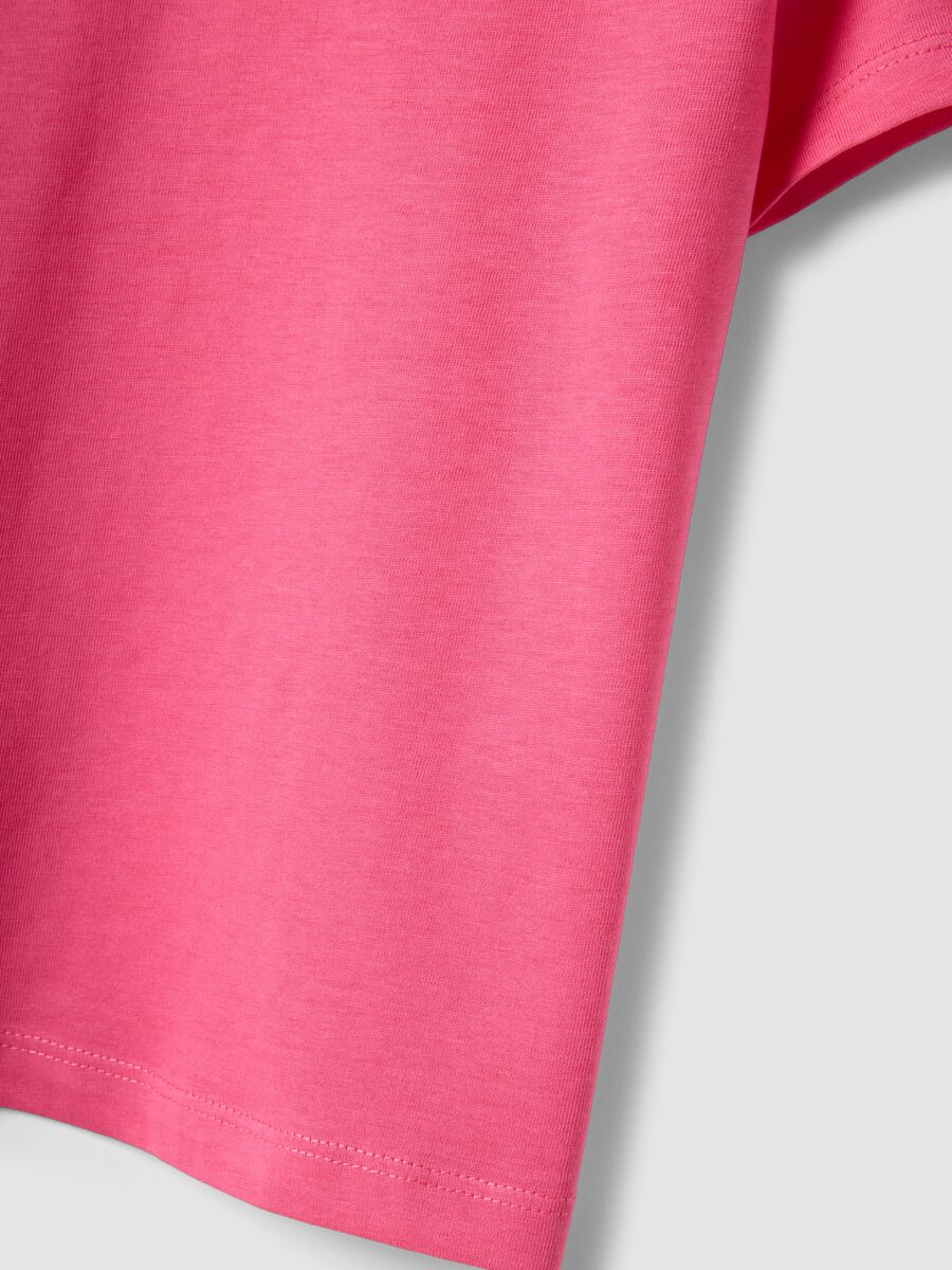 Girls&rsquo; pink pure cotton T-shirt, regular fit_3