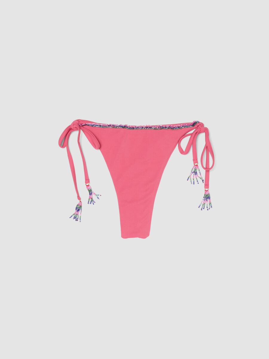 Slip bikini rosa in tessuto elasticizzato_4