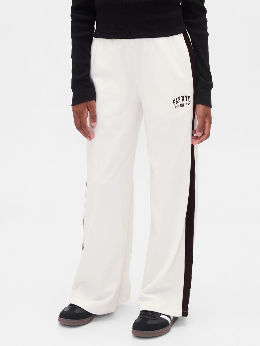 White cotton trousers for girls_1